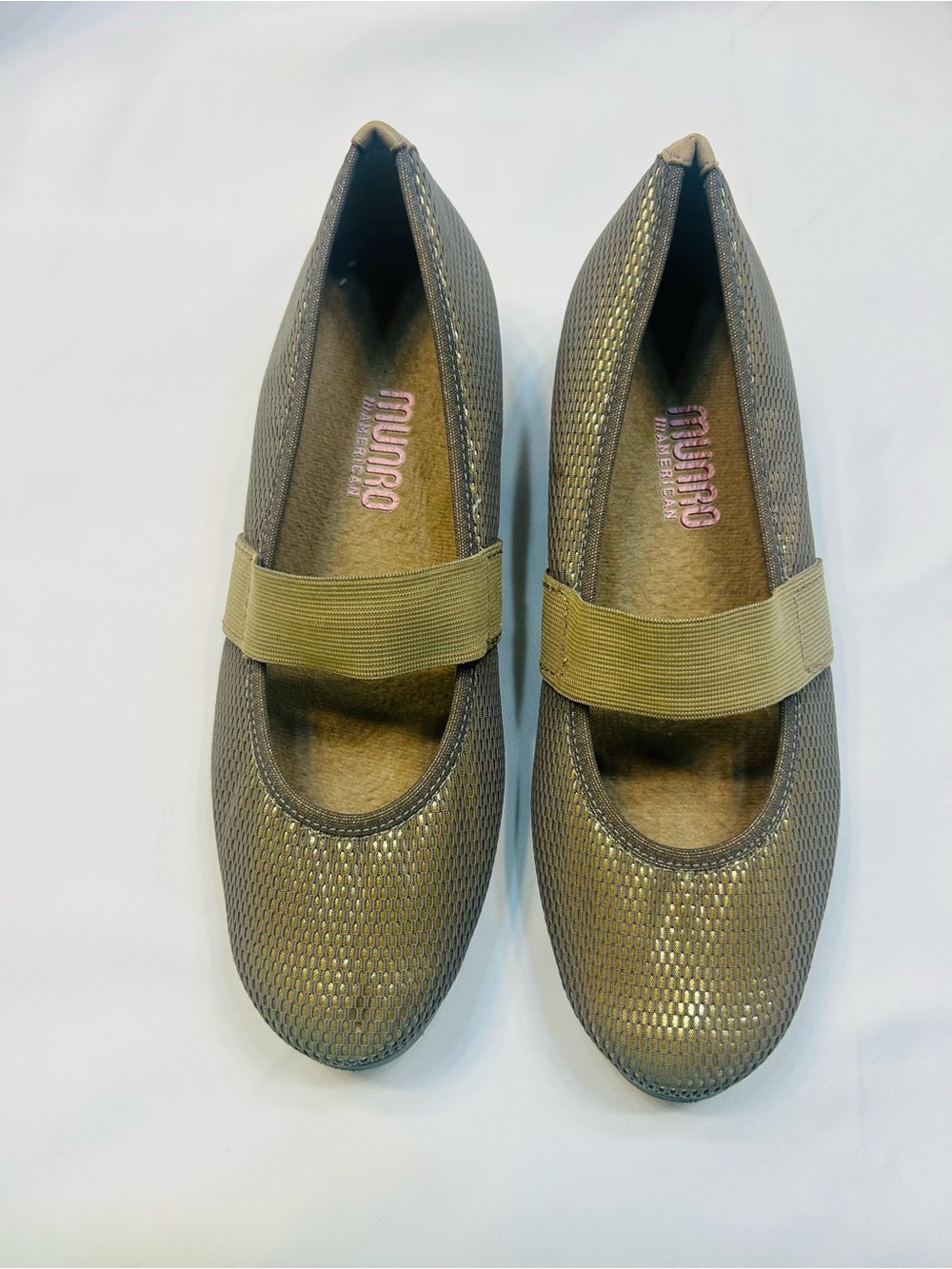 Munro “American “ Mary Jane Flats with Elastic Strap